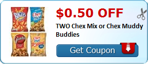 $0.50 off TWO Chex Mix or Chex Muddy Buddies