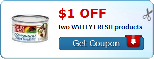 $1.00 off two VALLEY FRESH products